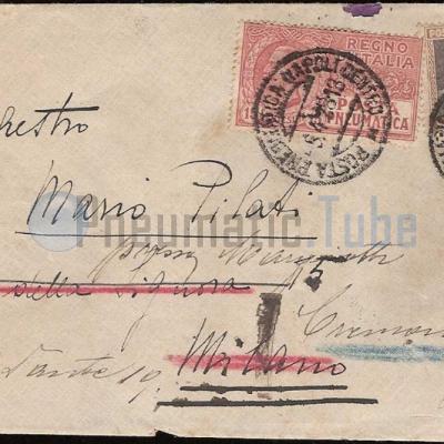 Posta Pneumatica Napoli Centro 1928-04-05 Frontside envelope