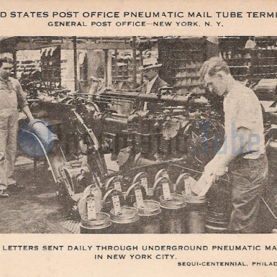 United States Post Office Pneumatic Mail Tube Terminals