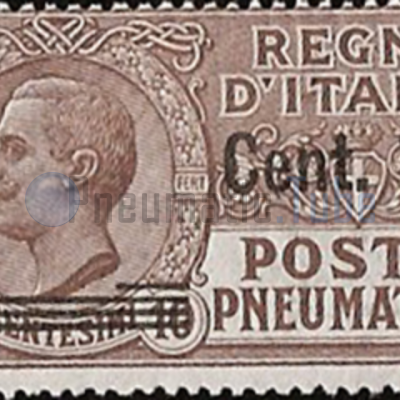 1924-01 - 10 Centesimi stamped Cent. 15