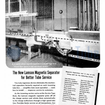The new Lamson magnetic Seperator for better tube service